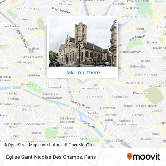 Mapa Église Saint-Nicolas-Des-Champs