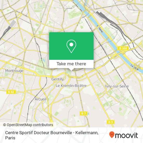 Centre Sportif Docteur Bourneville - Kellermann map