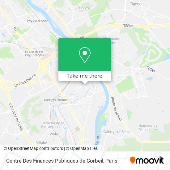 Centre Des Finances Publiques de Corbeil map