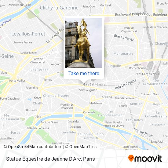 Statue Équestre de Jeanne D'Arc map