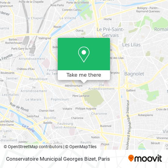 Mapa Conservatoire Municipal Georges Bizet
