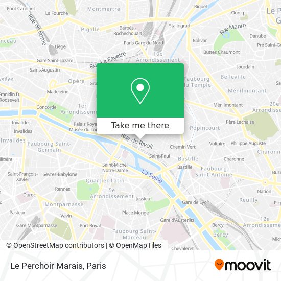Le Perchoir Marais map