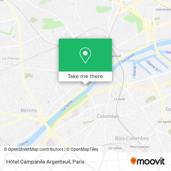 Mapa Hôtel Campanile Argenteuil