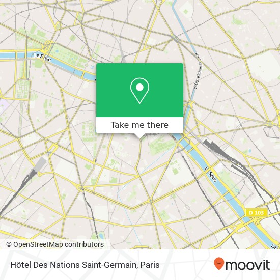 Mapa Hôtel Des Nations Saint-Germain