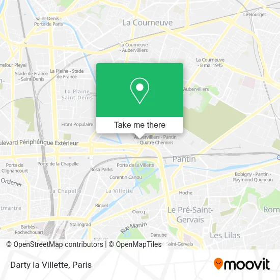 Darty la Villette map