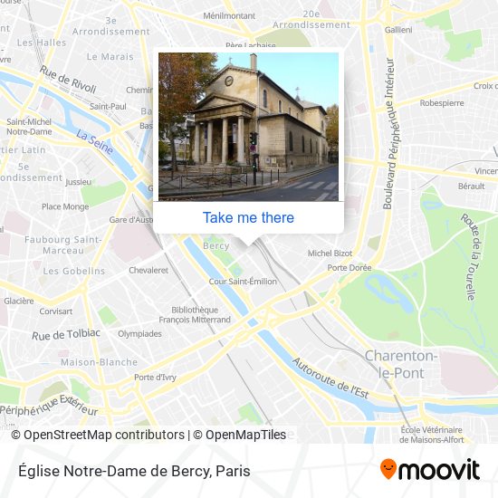 Mapa Église Notre-Dame de Bercy