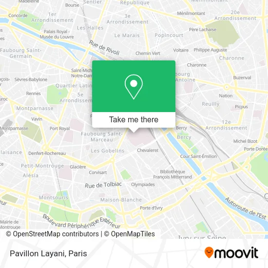 Pavillon Layani map