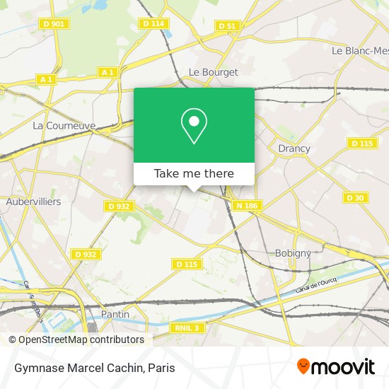 Gymnase Marcel Cachin map