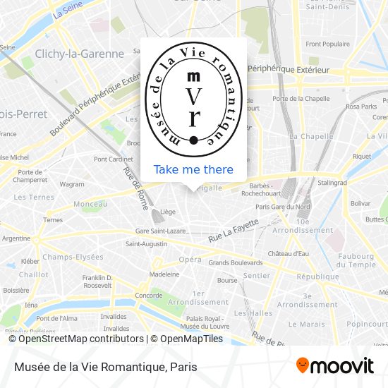 Musée de la Vie Romantique map