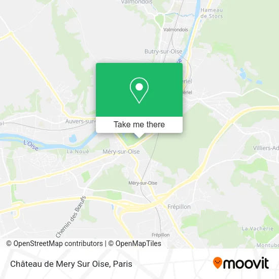 Château de Mery Sur Oise map