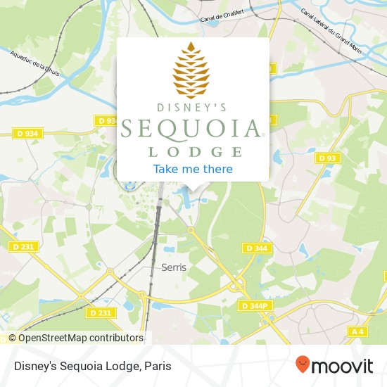 Disney's Sequoia Lodge map