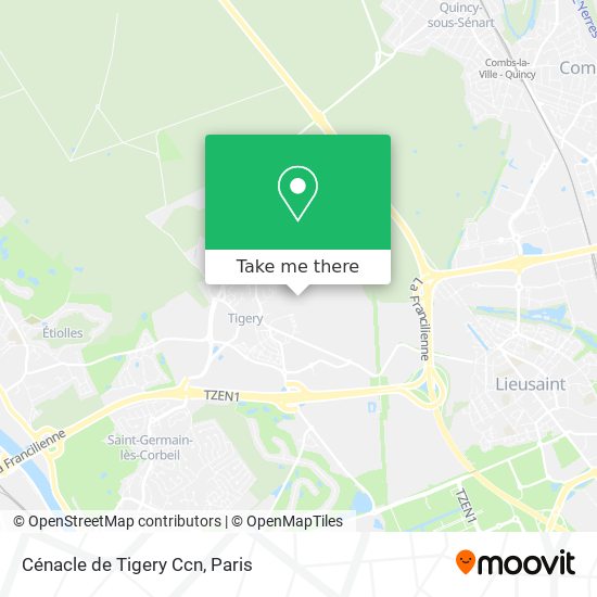 Cénacle de Tigery Ccn map