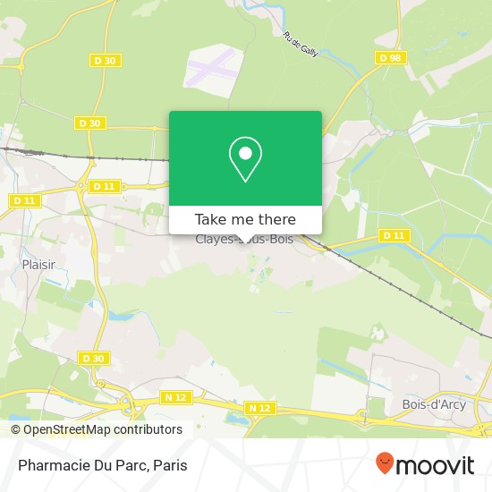 Mapa Pharmacie Du Parc