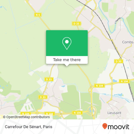 Mapa Carrefour De Sénart