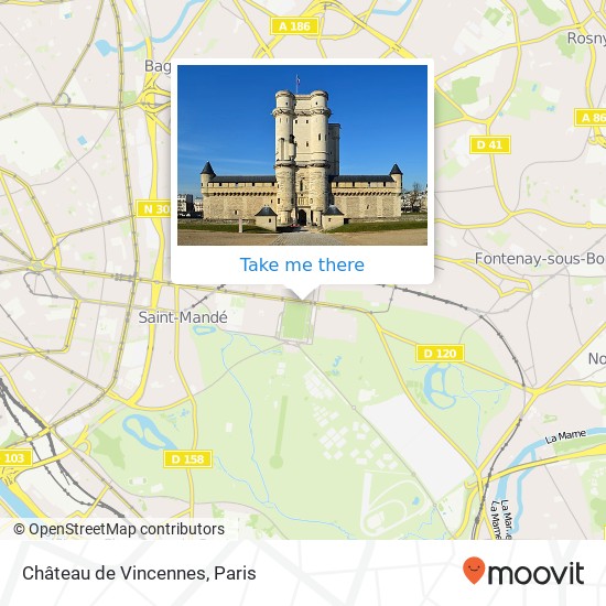Château de Vincennes map