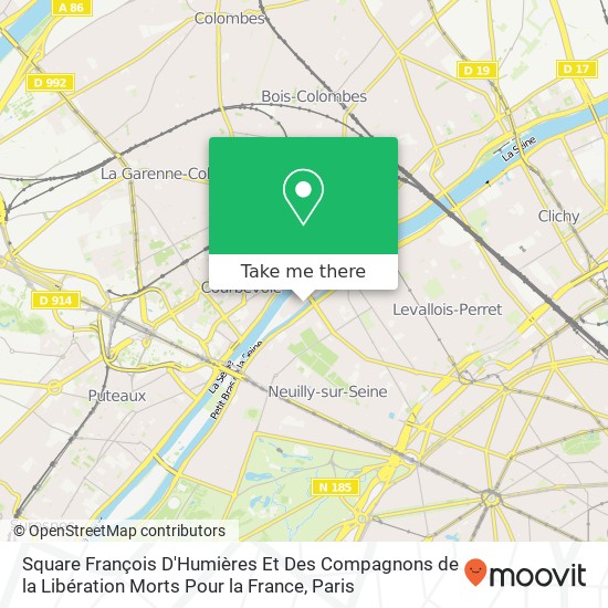 Mapa Square François D'Humières Et Des Compagnons de la Libération Morts Pour la France