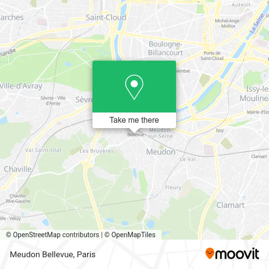 Meudon Bellevue map