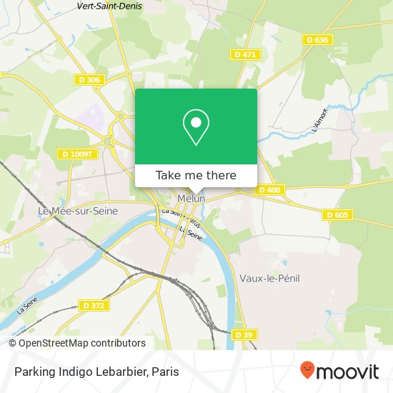 Parking Indigo Lebarbier map