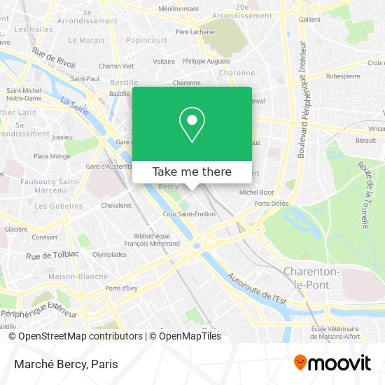 Marché Bercy map