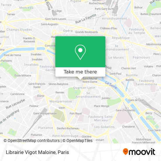 Mapa Librairie Vigot Maloine