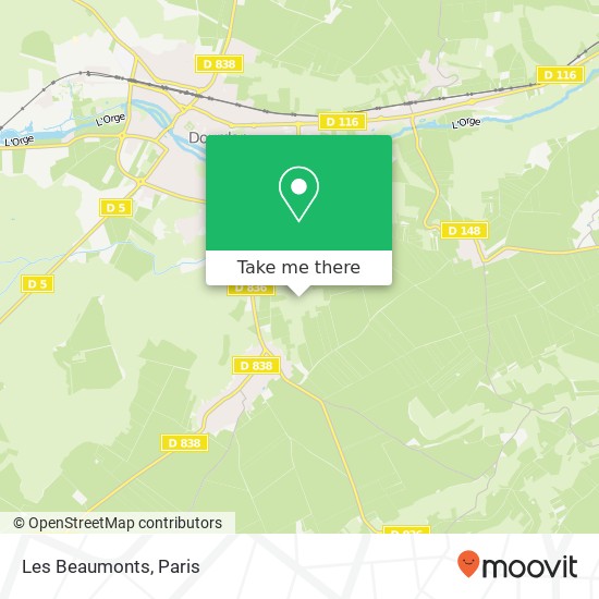 Les Beaumonts map