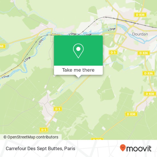 Carrefour Des Sept Buttes map