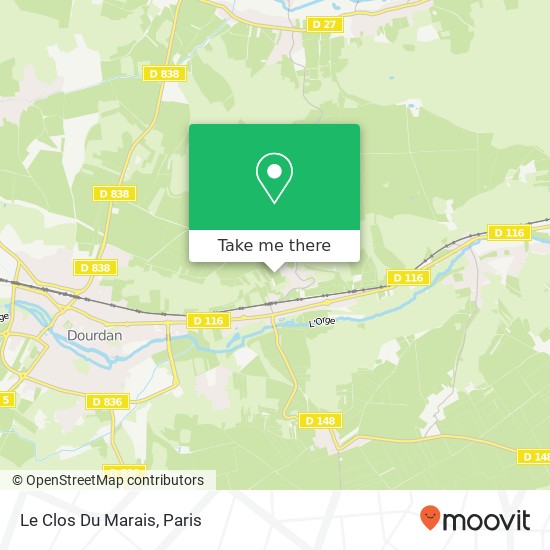 Le Clos Du Marais map