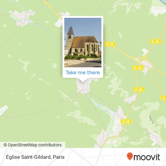 Mapa Église Saint-Gildard