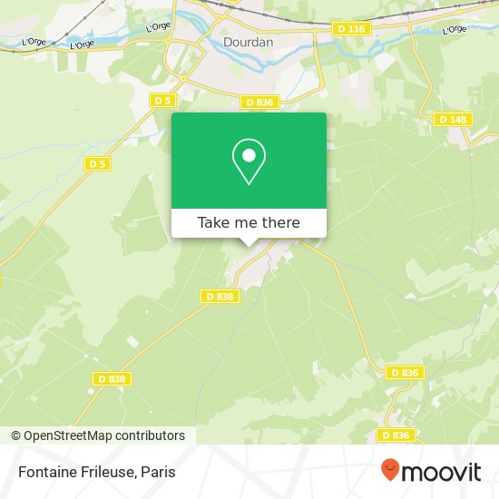Mapa Fontaine Frileuse