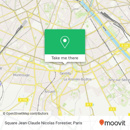 Mapa Square Jean-Claude Nicolas Forestier