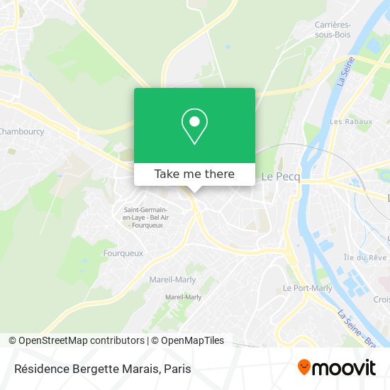Mapa Résidence Bergette Marais