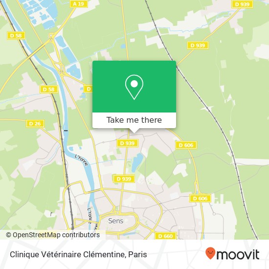 Clinique Vétérinaire Clémentine map