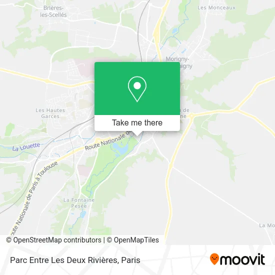 Parc Entre Les Deux Rivières map