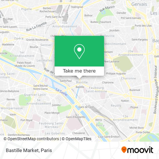 Bastille Market map