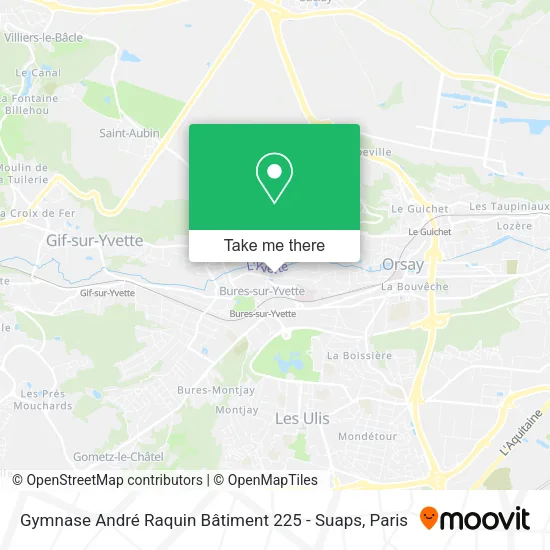 Gymnase André Raquin Bâtiment 225 - Suaps map
