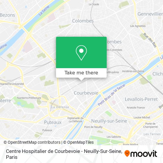 Mapa Centre Hospitalier de Courbevoie - Neuilly-Sur-Seine
