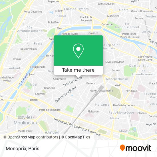 Mapa Monoprix