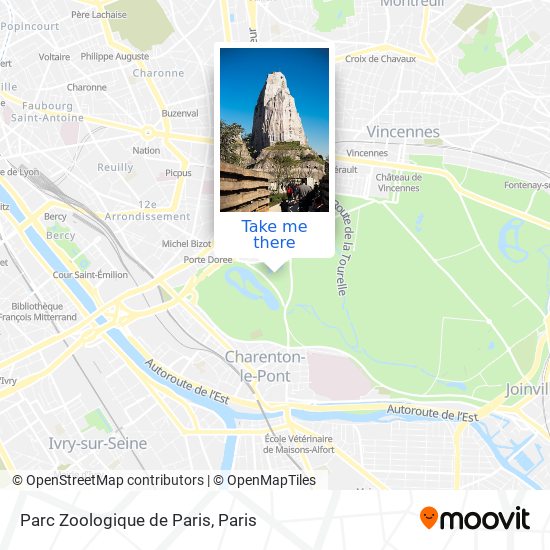 Mapa Parc Zoologique de Paris