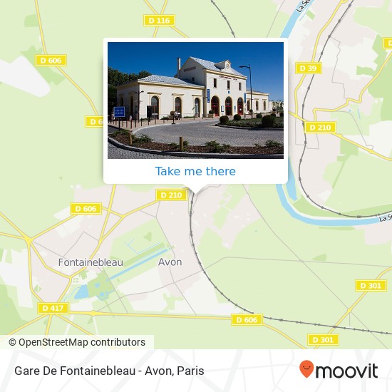 Mapa Gare De Fontainebleau - Avon