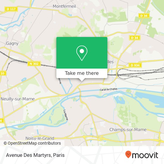 Avenue Des Martyrs map