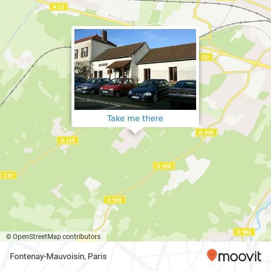 Mapa Fontenay-Mauvoisin