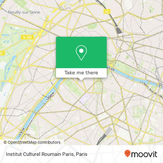 Mapa Institut Culturel Roumain Paris