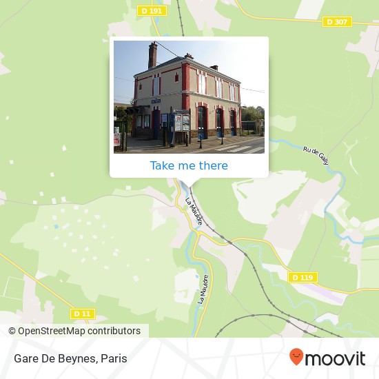 Gare De Beynes map