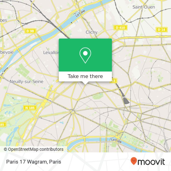 Mapa Paris 17 Wagram