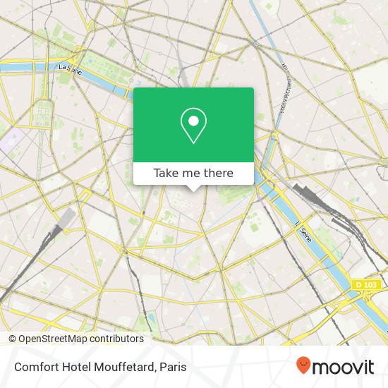 Comfort Hotel Mouffetard map