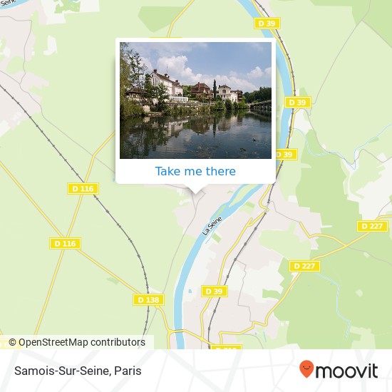 Mapa Samois-Sur-Seine