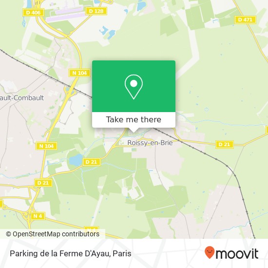 Mapa Parking de la Ferme D'Ayau