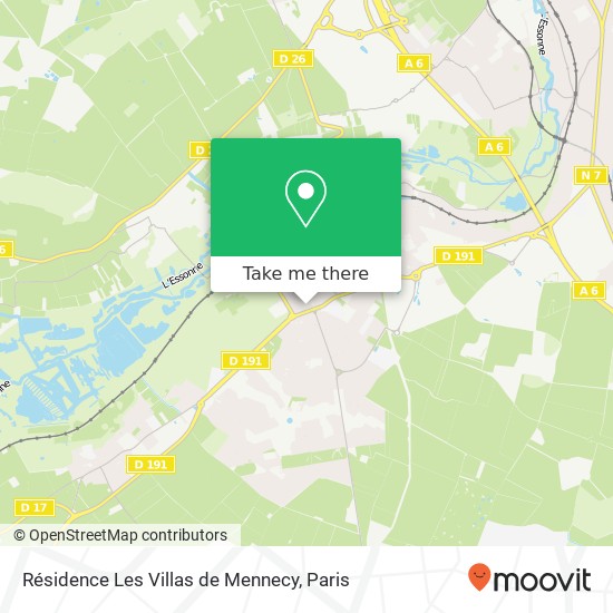 Résidence Les Villas de Mennecy map
