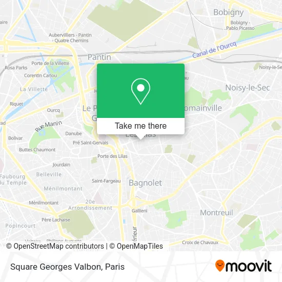 Square Georges Valbon map