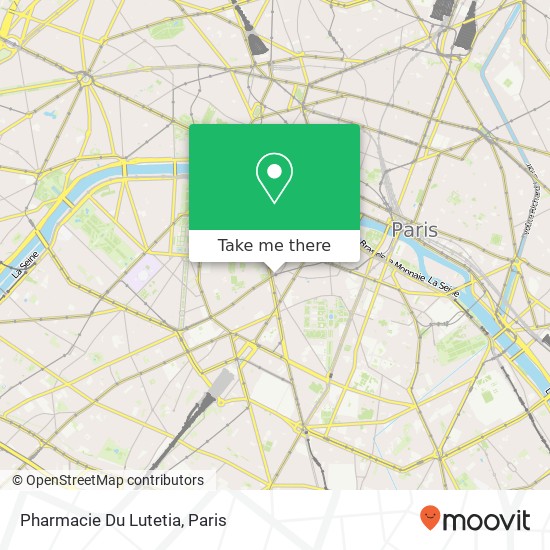 Mapa Pharmacie Du Lutetia